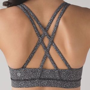 Lululemon Energy Bra Jacquard Black White